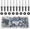 JTAREA 250 Pezzi Rivetti Ciechi in Alluminio 3,2 × 10 mm con Rondella Rivette a Testa Larga Rivetto a Testa Bombata Ribattini Pop (Nero)