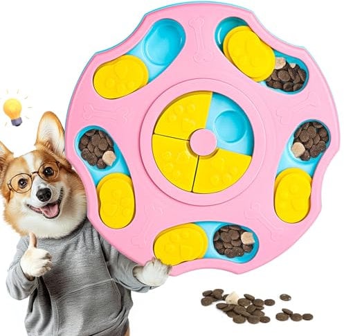 Hundespielzeug Intelligenz, Intelligenzspielzeug für Hunde, IQ-Training, waschbar, Intelligenzspielzeug für Hunde, waschbares Hundeleckerli-Spielzeug, Hundespielzeug für Welpen und Katzen(Gelb)