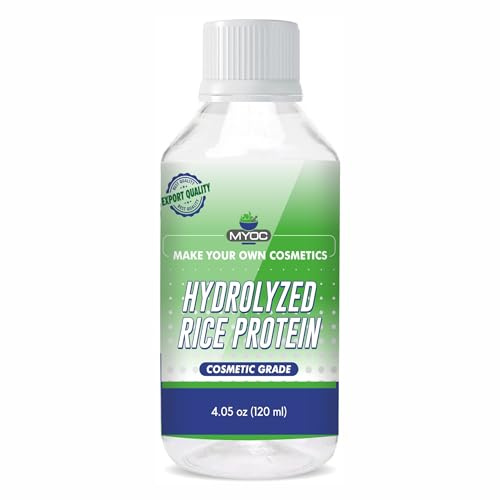 MYOC Hydrolyzed Rice Protein – Cosmetic Grade | For Skin & Hair Care Formulations | Water-Soluble Protein for DIY Creams, Serums, Conditioners & Masks | 120 ml / 4.06 Fl Oz