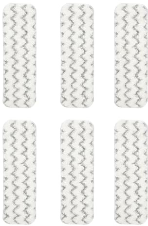 Fabater Lot de 6 Tampons de Rechange Réutilisables à Forte Absorption D'eau pour Serpillière Power, Idéal pour les Sols en Bois et Carrelage, Matériau Fibreux