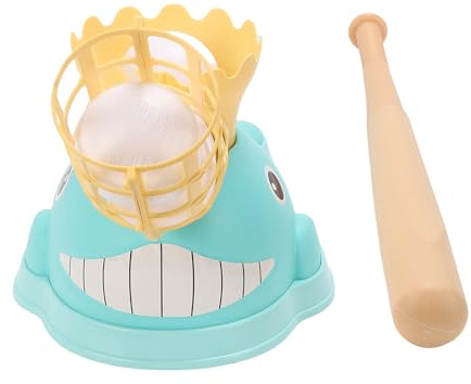 Yechiry Cartoon-Baseballtrainer, Baseball-Pitching-Maschine, Automatischer Ballabgabetrainer, Ideal für das Training Im Innen- und Außenbereich (Blue)