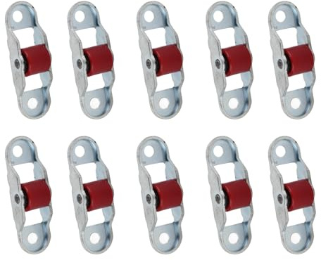 Haofy Poulie de Fenêtre de Porte Coulissante, Matériel de Rouleau Silencieux et Durable pour Placard, 10 Pièces, Poulie Muette pour Atelier de Garage