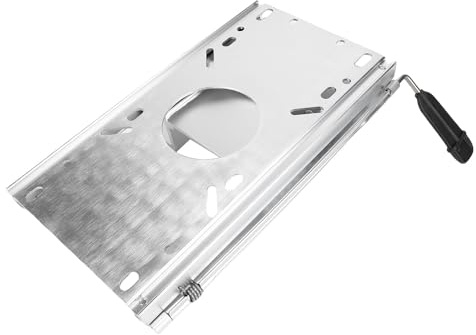 Wakects Aluminiumlegierung Bootssitz Schieber, Marine Sitzgleiter, Verstellbarer Sitzschlitten 14cm Schiene Passend für 13,5 X 13,5cm Basis mit Vorgebohrten Löchern für Bootssitz Pedestal