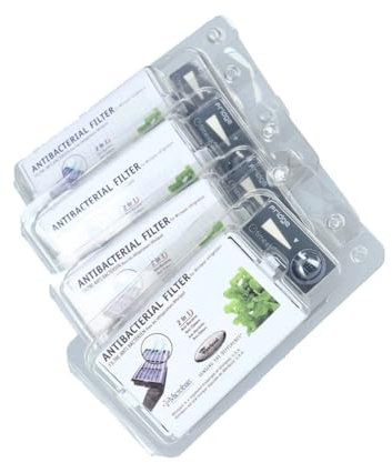 Lot de 4 filtres antibactérien d'origine Microban Réfrigérateur, congélateur 481248048172 WHIRLPOOL