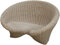 Korb-Outlet Lotus-Stuhl aus echtem Rattan/Yoga Sitz zur Meditation (Vintage Weiss)