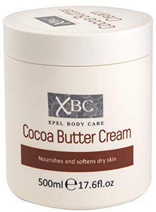 XBC Kakaobutter-Creme (3 x 500 ml) große Dose, pflegt und macht trockene Haut weich