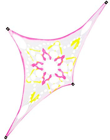 PSYWORK Schwarzlicht Segel Spandex | Progspy Neon Space Star II | Multi | 1,5 x 3m | UV-aktiv | Leuchtend | Wandtuch Wandbehang Stoff Neon Deko Party Tuch Tapestry Poster PSY Goa