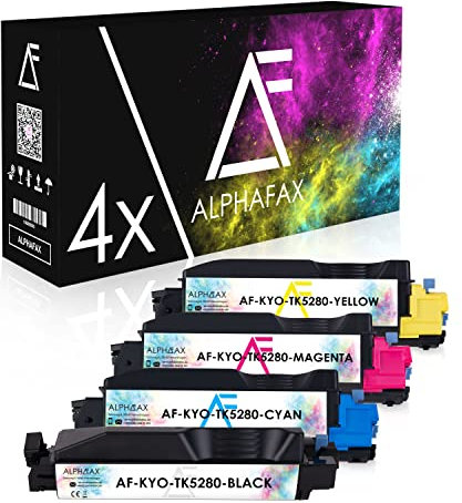 Alphafax Set 4 Toner kompatibel für Kyocera TK5280 TK-5280 ECOSYS M6235CIDN M6635CIDN P6235CDN