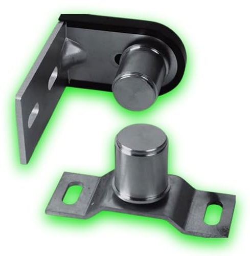 Déco fer Forgé- PIVOT ROULEMENT BILLES- Pour PORTAIL -Grandes Charges - Acier A Visser Reglable 125 mm x 45 mm-Pivot Porte Portail Battant- KIT 2 PCS Axe avec Bouchon TUBE CARRÉ M40x40 Facile Robuste