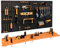 Storalex Garage Plastic Tool Rack/Organiser - Wall Mounted with 50 Hooks, Black
