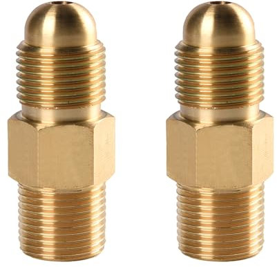 POWERTOOL CO2 Adapter 2 Stück Zylinderadapter RH Gewinde Argon Adapter für CO2-Regler (G5/8 bis G5/8)