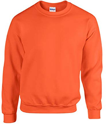 Gildan Men's Sweatshirt Adult 50/50.Crew Neck Sweat/18000, Orange, 3XL