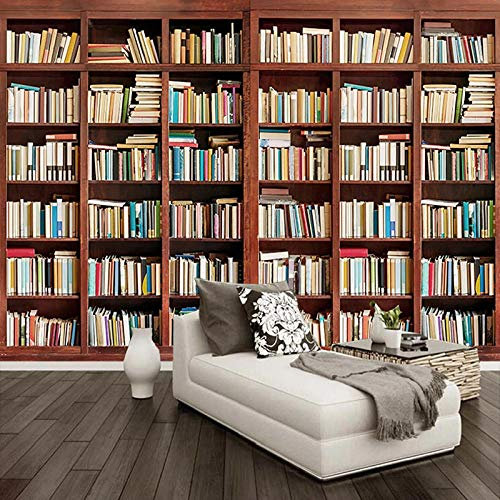 Benutzerdefinierte Wandbild Tapete Für Wände 3D Stereoscopic Newspaper Books Bücherregal Bücherregal Arbeitszimmer Bibliothek Cafe Dekor Wandmalerei,200 * 140Cm