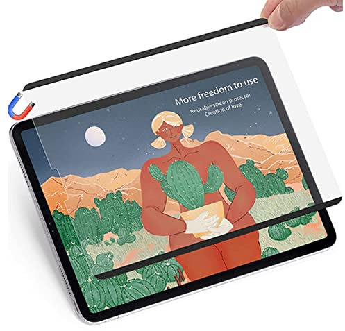 QYiiD Pellicola protettiva per schermo Write Like Paper per iPad Pro 12.9 (2021/2020/2018), iPad Pro 12.9 rimovibile e riutilizzabile magnetica opaca per la scrittura di disegno, carta antiriflesso