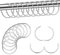 Xinzistar 20pcs Anneaux de Rideaux, 50mm Cercle Metal Anneaux en Métal Anneaux Ouvrables pour Rideaux Salle de Bain Scrapbooking Album