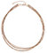 JEWELS BY LEONARDO Flavia Halskette aus Edelstahl 1 Stück, dreireihiges roségoldenes Collier aus Hämatit-und Glaskristallperlen bronze, Damenschmuck, 022195
