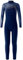 iEFiEL Mädchen Pachwork Gymnastikanzug Ganzkörper Overall Turnanzug Glitzer Tanzanzug mit Strass Leotard Langarm Tanzbody Navy blau 134-140