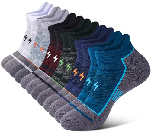 Cirorld Chaussette Hommes Femme de Sport, 6 Paires Chaussettes Basses Coton Soquette Courtes Respirantes pour Running Randonnée Cyclisme Tennis Travail