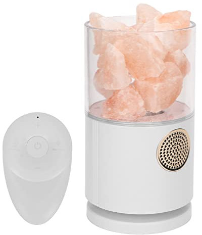 Projektor Salzlampe, Nachtlicht, 2 in 1 Farben, LED Dekorative Projektions Salzlichter mit for Lautsprecher, Fernbedienung, für Mädchen, Jungen, Baby (Weiß)