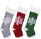 Hengsong Nikolausstrumpf,Weihnachtsstrumpf Personalisiert,3 Nikolausstiefel,Nikolausstrumpf Personalisiert,Nikolausstiefe für Kamin,Rot&Grün&Grau