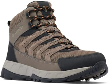 Columbia Strata Trail Mid Wasserdichter Wanderschuh für Herren, Mud Desert Sun, 47 EU