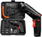 Apex Trapano avvitatore a batteria ricaricabile, kit di cacciaviti Slectric, set di cacciaviti portatili per uso domestico, strumento tutto in uno (set completo)