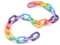 Airssory 5 Strands Handmade Acrylic Colorful Cable Linking Rings Chains Oval Quick Link Connector Chain for DIY Jewellery Making Craft 39.37 inch(1m)