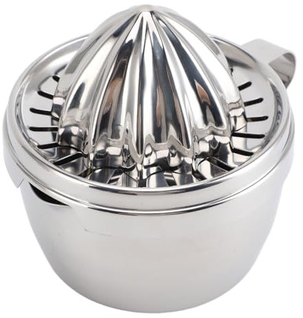 Exprimidor de Jugo Manual, Exprimidor de Cítricos Multifuncional de Acero Inoxidable Exprimidor de Limón Lima Naranja y Pomelo para Suministros de Bar en el Hogar, Fácil de Limpiar