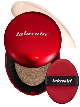 Cushion Foundation - Hydrating and Long-Lasting Cushion Foundation for Flawless Coverage, Mask fit Cushion 9 types for All Skin Types, Lightweight and Buildable Formula (Porzellan, Rot)