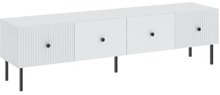 Oggi Mobile TV Neli bianco 180 cm 2 ante Mobile TV Stand utilizza pannello in legno laminato perfetto per il vostro soggiorno!