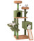 COSTWAY Tiragraffi per Gatti 160 cm, Torre per Gatti con Pali di Graffiatura in Sisal e Scala, Doppi Condomini & Perch in Peluche e Giocattoli Appesi, Albero per Gatti a Cactus per Gattini