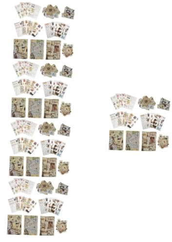 Amosfun 15 Sätze Pocket-Sticker-Pack Reise-Scrapbook-Aufkleber Pilzaufkleber alte Aufkleber scrapbooking sticker scrapbook stickers DIY-Abziehbilder Aufkleber Scrapbooking Weiße karte