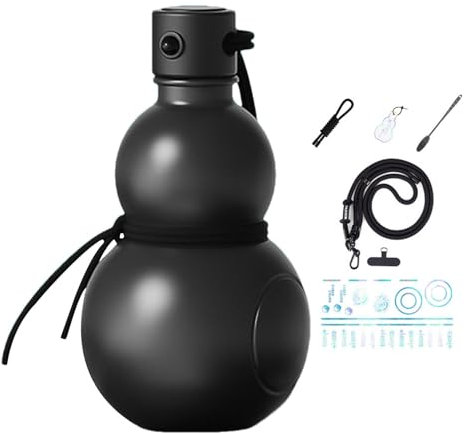 Generisch Retro Drink Flask, Gourd Style Flask, Traditional Gourd Bottle, Chinese Wine Flask, Gourd Drinking Bottle, Chinese Style Water Gourd Drinkware, Leak-Proof Wine Flask for Daily Drinking Use