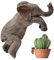 FmtwPhn Hanging Resin Animal Planter Rim, Elephant Resin Planter Rim, Elephant Huggers Figure for Plant Pot, Hang an Elephant Resin Flower Pot for Garden, Balcony and Books
