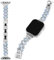 Efolen Diamante Azul Correa Compatible Apple Watch Series10/9/8/7/6/5/4/3/2/1/SE/Ultra, Elegante Pulsera de Metal para Mujer Reemplazo para Watch Band 38/40/41/42/44/45/46/49mm Pequeño