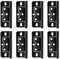 8 Pcs Charniere Porte Lourde, Charnières de Porte Pliables Noires, Charnières de Porte Pliantes Silencieuses sans Mortaise, Charnières pour Intérieures Extérieures Fenêtres Armoires (76 mm x 35 mm)