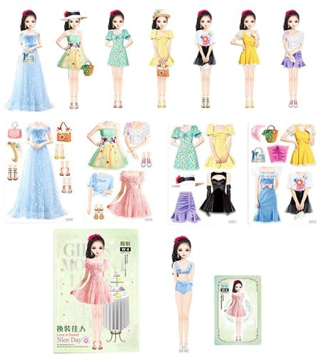 Prinzessin-Anzieh-Stickerbuch, magnetische Anziehpuppe |. Prinzessin-Anzieh-Stickerbuch, magnetisches Prinzessin-Anzieh-Puppenbuch aus Papier – magnetische Prinzessin-Anziehpuppenfiguren für Mädchen,