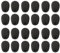 24 Stück schwarze Popschutz-Kappen – Schaumstoff-Windschutz für Mikrofone – Ideal für Bühnenperformances, Meetings und Aufnahmen