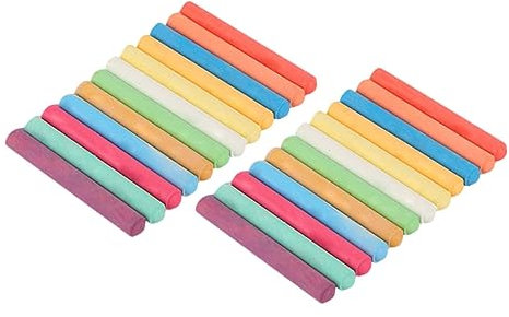 Toyvian 24pcs Chunky Chalk Sticks for Boy Girl Water-soluble Chalkboard Chalk Outdoor Indoor for Drawing Preschoolers Elementary Students