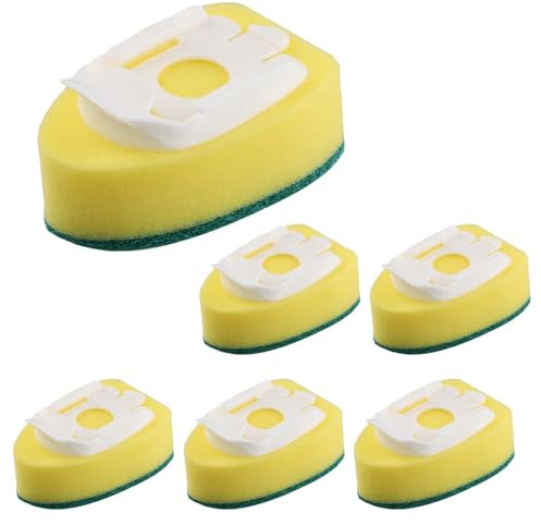 Rtxbvg 6 Pack Dish Wand Refills Sponge Heads, Dish Wand Brush Replacement Sponge Dish Pads for Kitchen Cleaning Brush