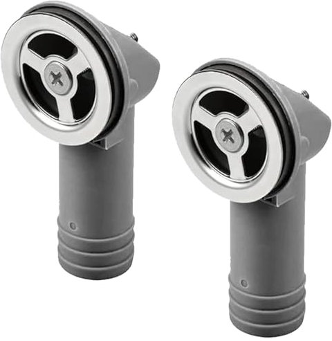 Oiieco Sink Overflow Head Round Overflow Pipes, 2Pcs Sink Overflow Kit, Kitchen Sink Waste Kit, Adjustable Overflow Tube Round Connection Suitable for Sinks and Washbasins