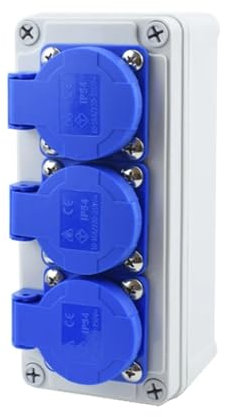 1 prise murale multifonction étanche for voiture électrique, 220 V, 16 A, for usage extérieur(2-Socket-1-Breaker,Universal-Socket)