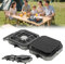 Eikuavons Fornello a gas con piastra grill, pieghevole da campeggio, fornello a gas, fornello da campeggio per campeggio, cucina all'aperto, backpacking e picnic