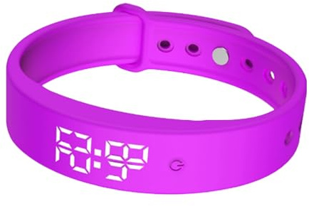 Bracciale con allarme vibrante: orologio con promemoria di allarme vibrante, orologio timer con vibrazione silenziosa, 3 allarmi, timer organizer giornaliero per bambini, adulti, uomini e donne