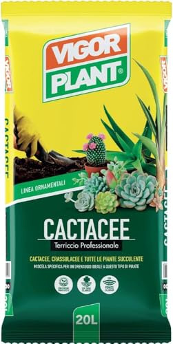 Terreau Professionnel pour Cactacee et Plantes Grasses 20 L | Terreau et substrat pour Plantes, Fleurs et Potager | Rempotage, Jardin et Balcon