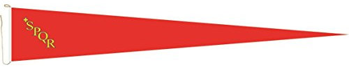 U24 Langwimpel Rom Fahne Flagge Wimpel 300 x 40 cm Premiumqualität