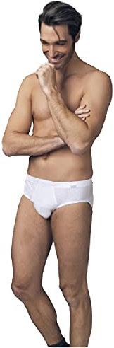 NOTTINGHAM 6 Slip Uomo Filo di Scozia Art. SA313 col. Foto Mis. A Scelta (10, Bianco)