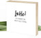 Wunderpixel® Holzbild Lächle! Du kannst sie nicht alle töten - 15x15x2cm zum Hinstellen/Aufhängen, echter Fotodruck mit Spruch auf Holz - schwarz-weißes Wand-Bild Aufsteller Dekoration Geschenk