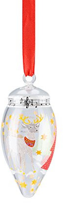 Hutschenreuther Sammelserie Weihnachtslieder-O Tannenbaum Glaszapfen, Glas, Bunt, 7 x 7 x 9 cm