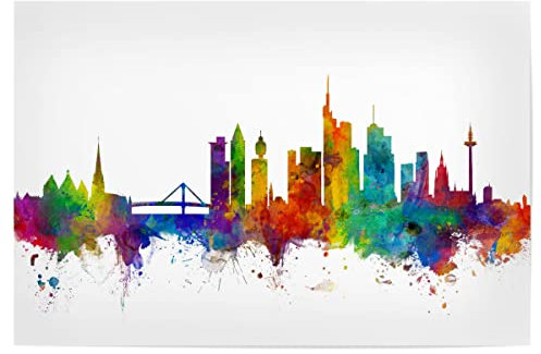 artboxONE Poster 90x60 cm Städte Frankfurt Germany Skyline - Bild Germany Frankfurt Germany